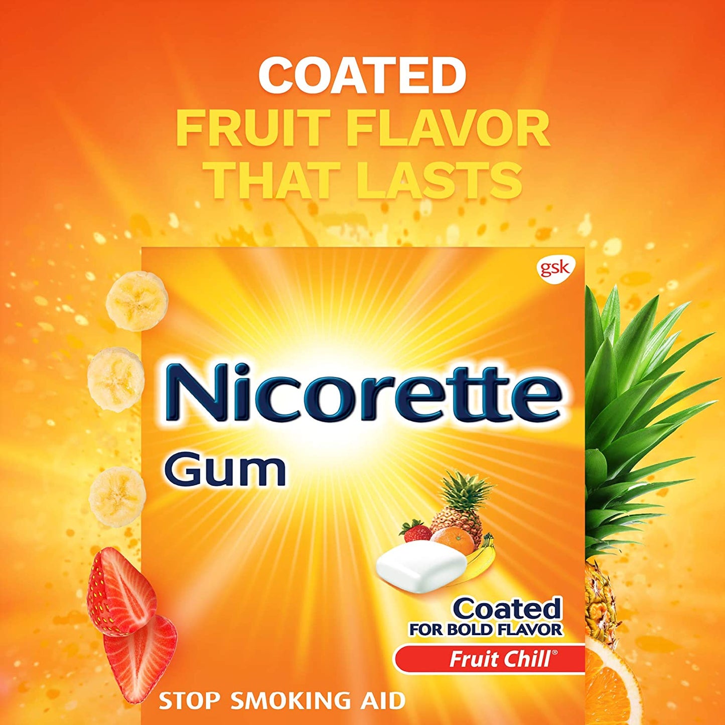 Nicotine Gum To Stop Smoking Fruit Chill, 160 ct