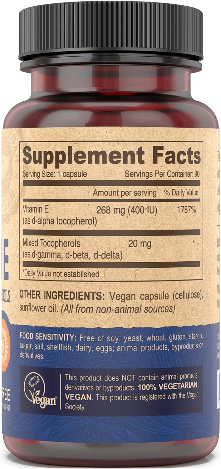 DEVA Vegan Vitamins Vitamin E High Potency 90 Capsules