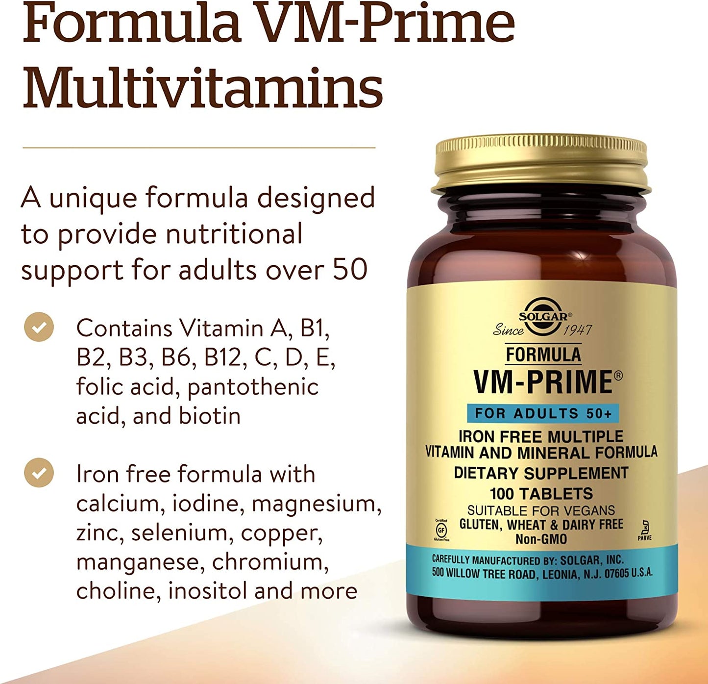 Solgar Formula VM-Prime, 100 Tablets