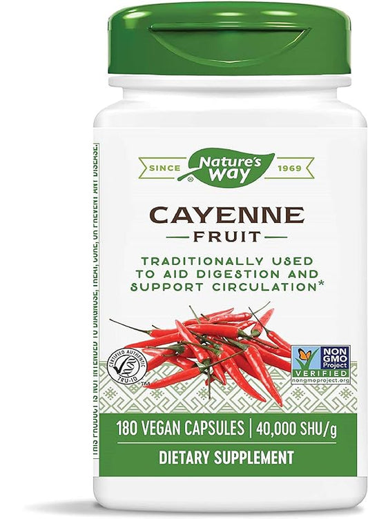 Nature's Way Cayenne Pepper,180 Vegetarian Capsules