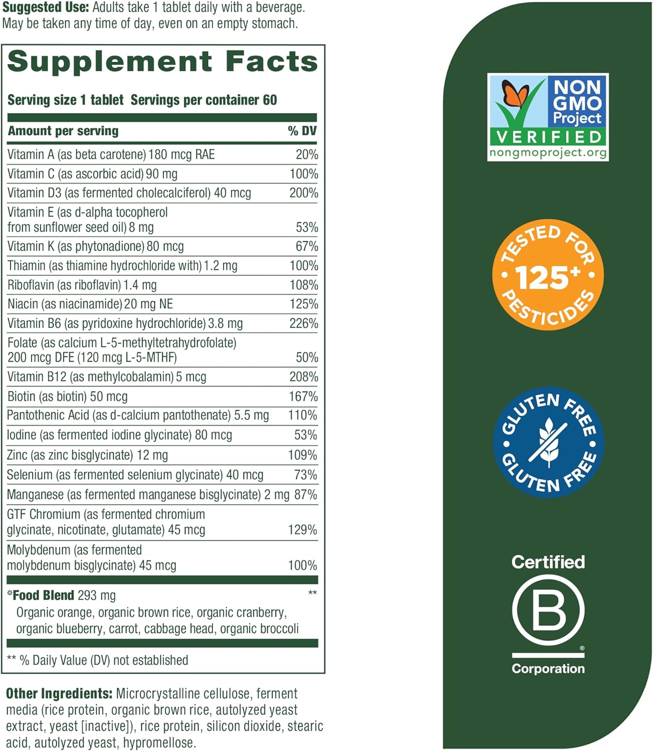 MegaFood Men's 55+ One Daily - Multivitamin for Men