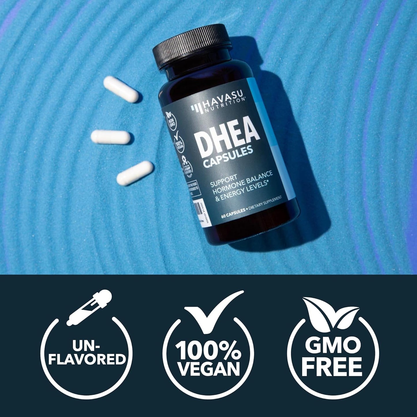 HAVASU NUTRITION DHEA 50mg Extra Strength Designed for Promoting Youthful Energy, 60 capsules