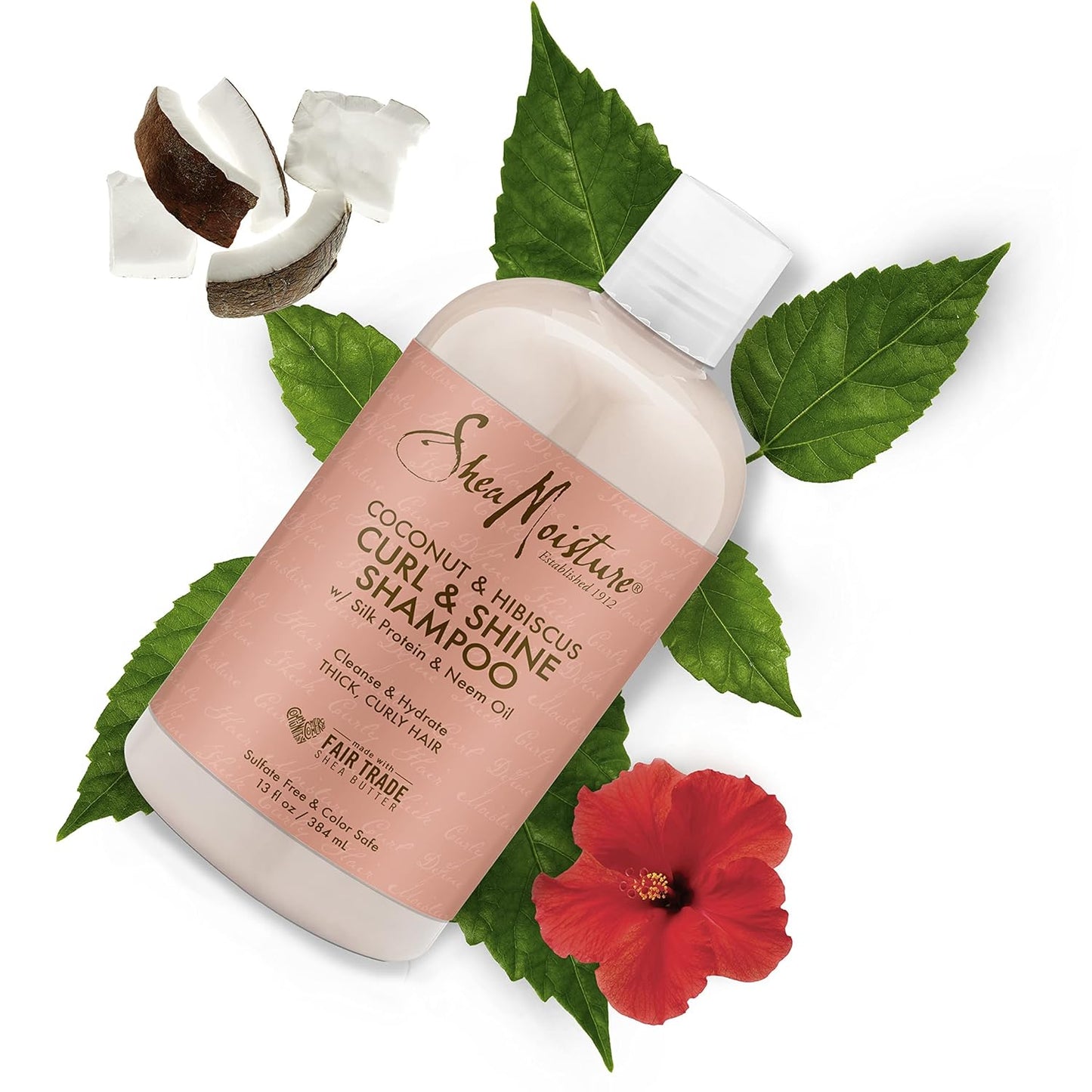 SheaMoisture Shampoo Curl and Shine for Curly Hair Coconut and Hibiscus