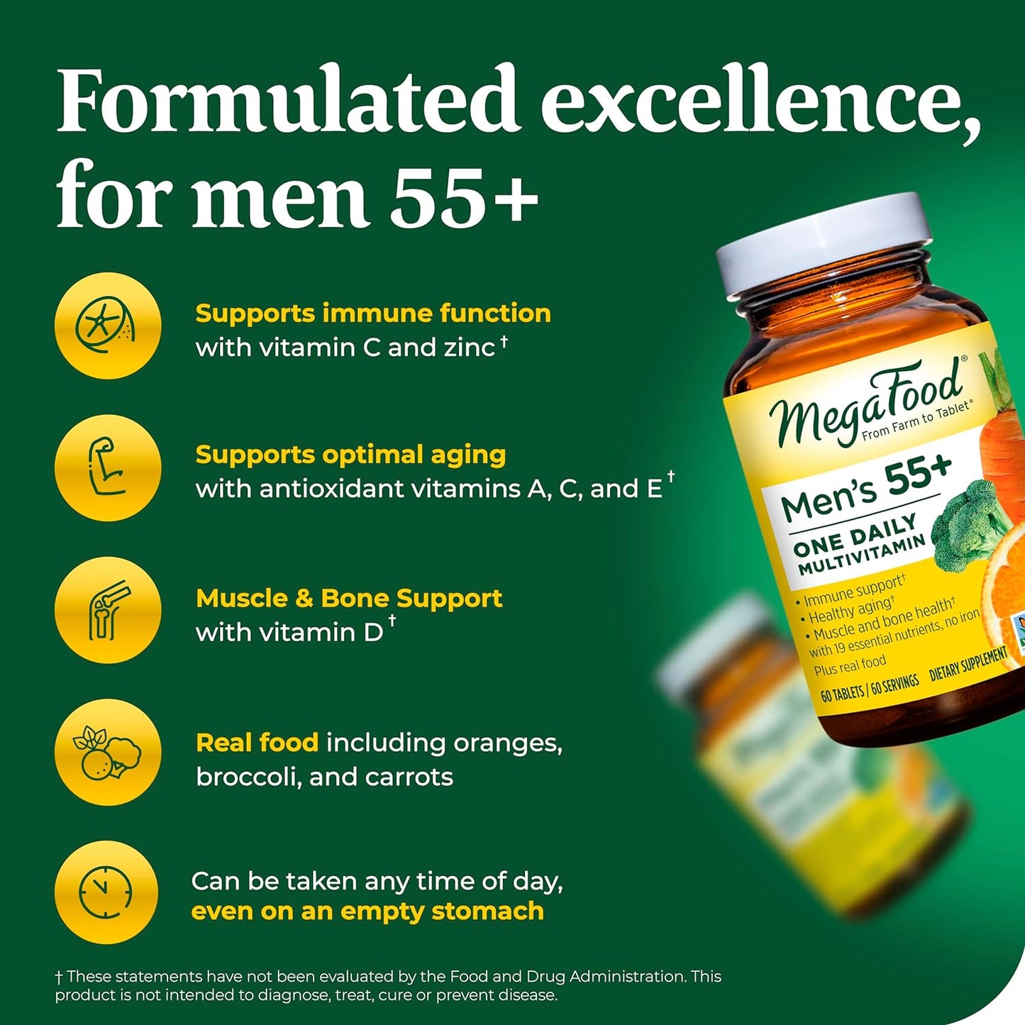 MegaFood Men's 55+ One Daily - Multivitamin for Men