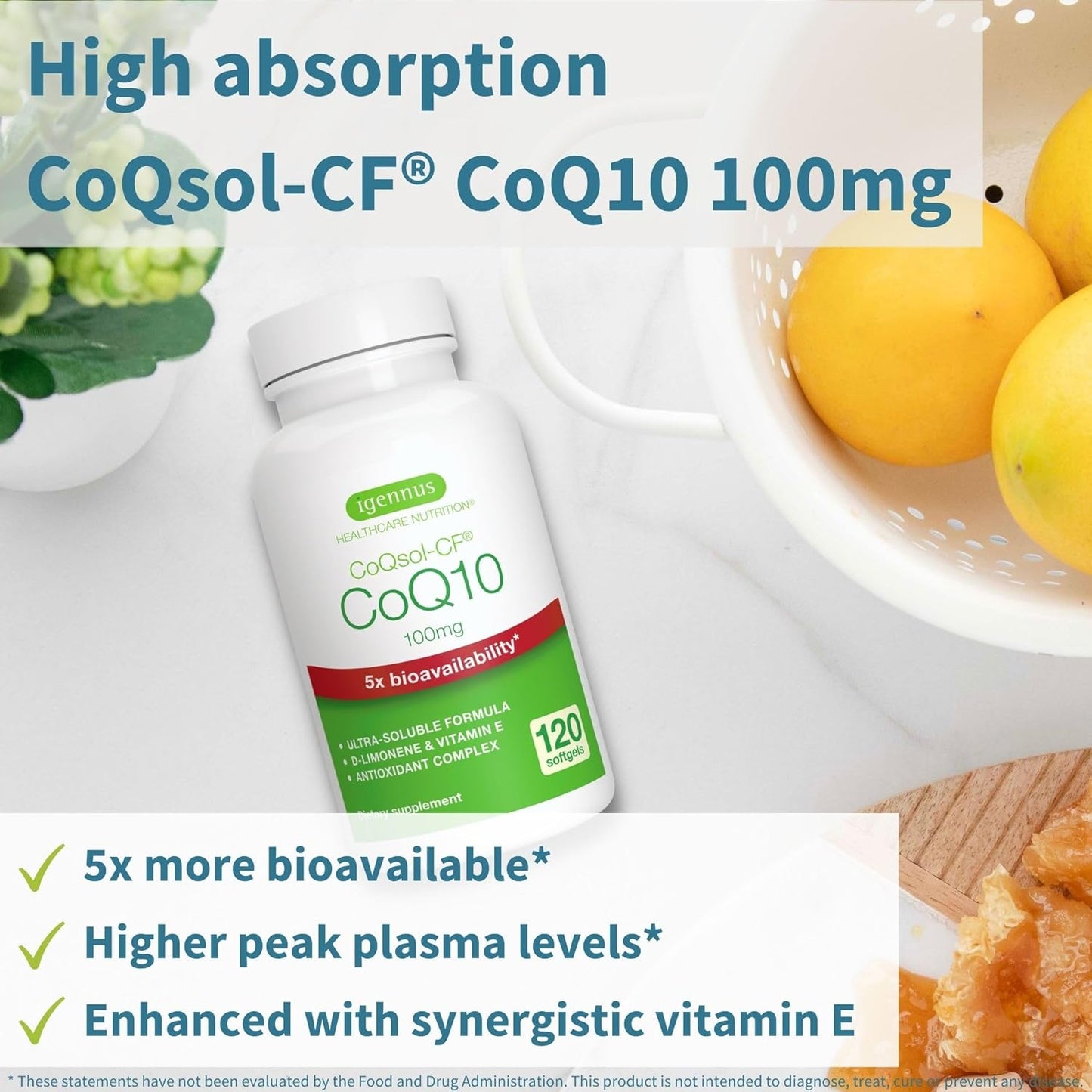 Advanced CoQ10 with CoQsol-CF Delivery System,120 Softgels