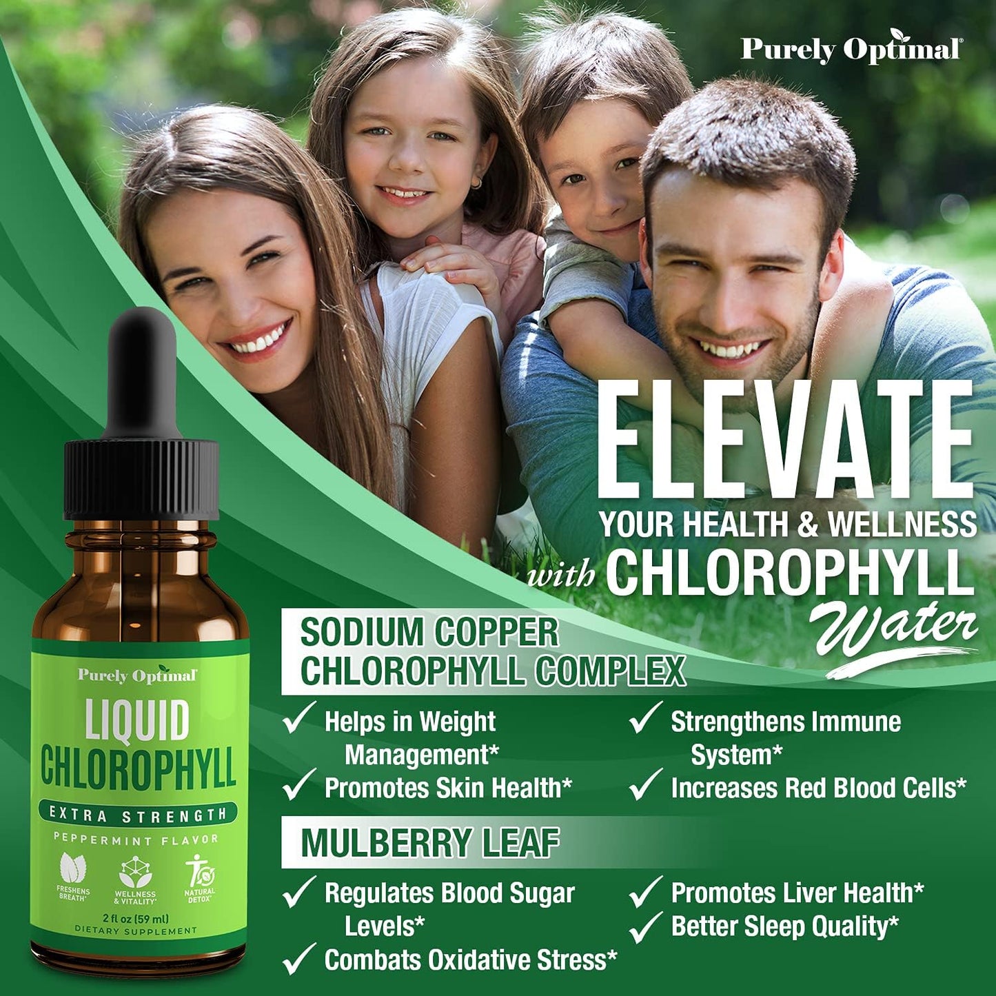 Premium Chlorophyll Liquid Drops -2 fl oz