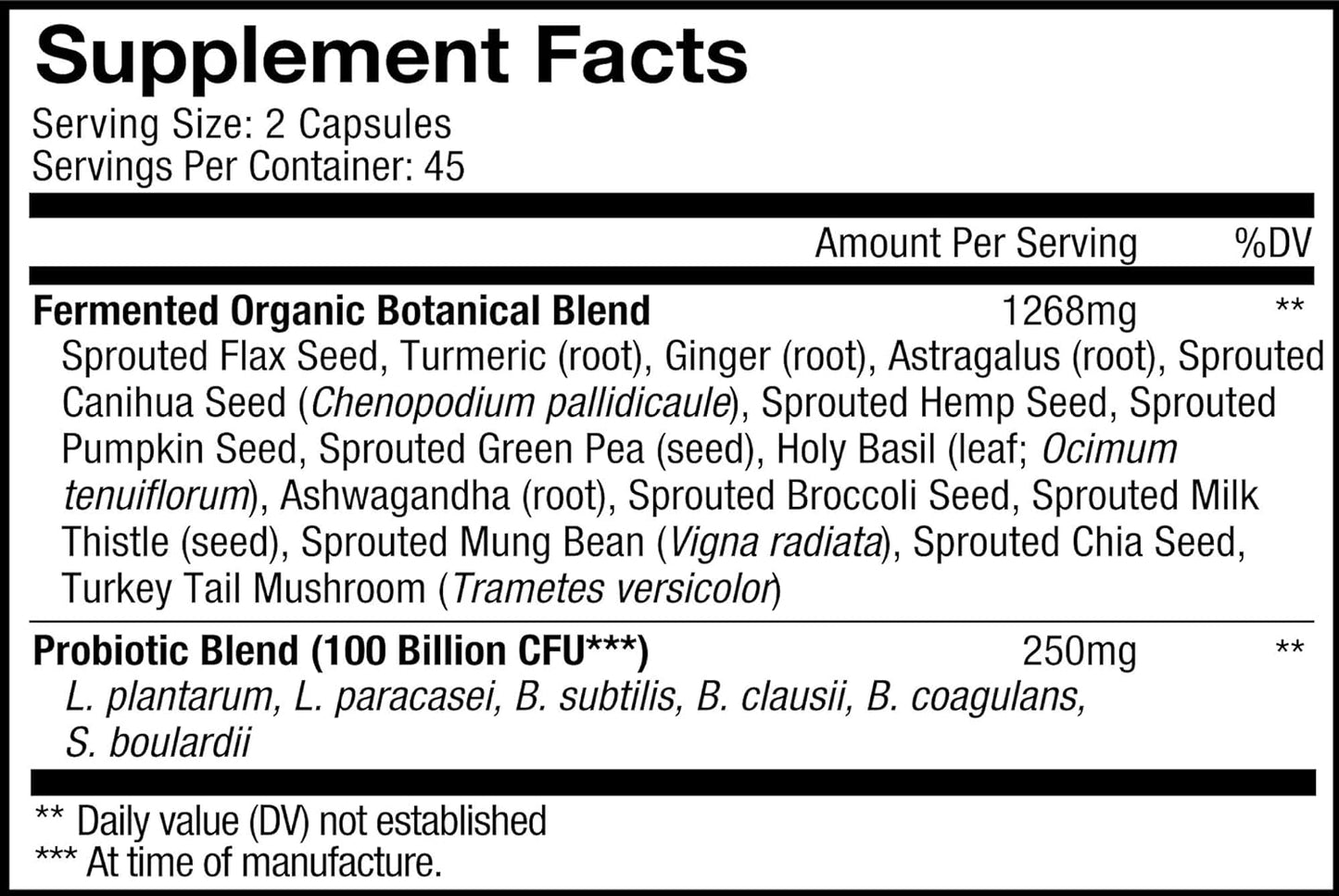 Codeage SBO Probiotics, 100 Billion CFUs Shelf-Stable 90 Capsules