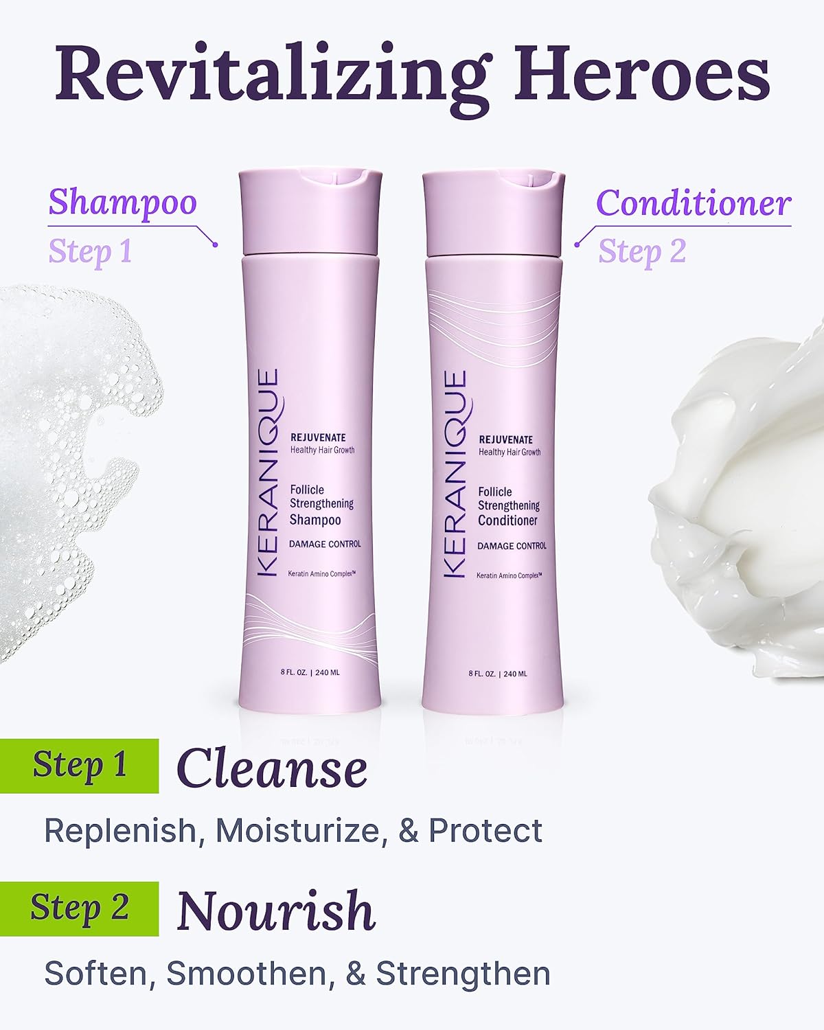 Keranique Shampoo and Conditioner for Damaged Hair