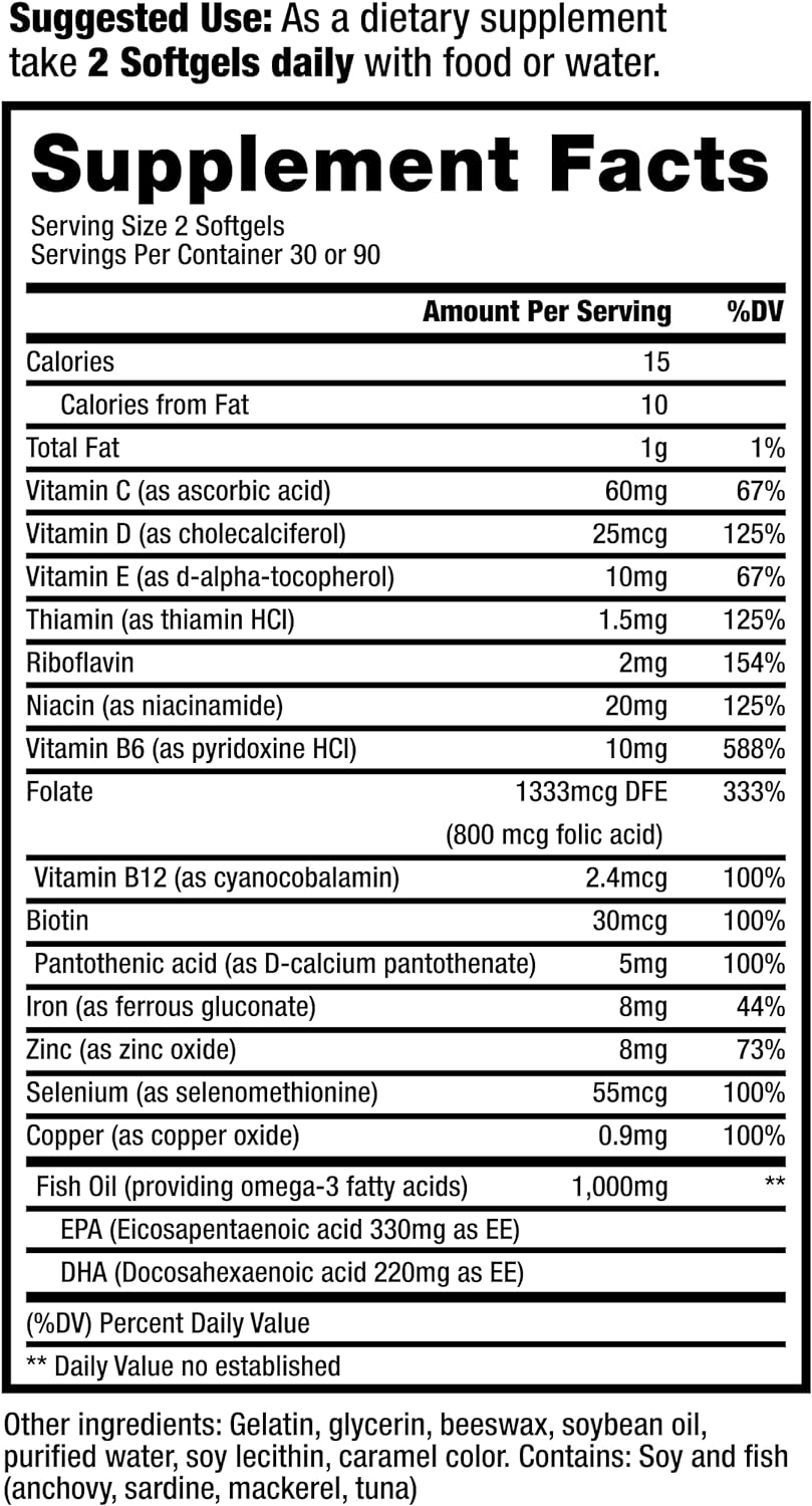 ProRenal+D with Omega-3 Fish Oil Kidney Multivitamin 90-Day Supply