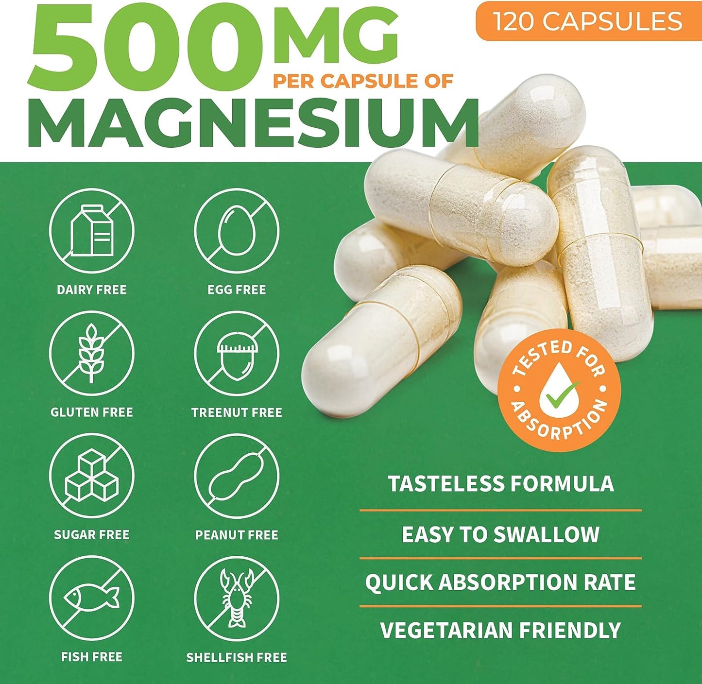 Advanced Magnesium Complex 500mg -120 capsules