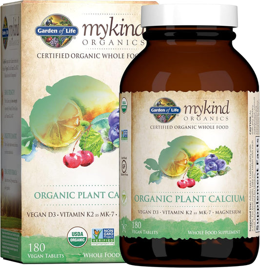 Garden of Life mykind Organics Plant Calcium Supplement 60 Day Count.180 count