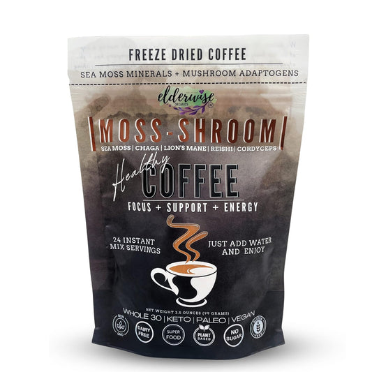 Elderwise Organics Coffee with Mushrooms & Sea Moss -24 Servings