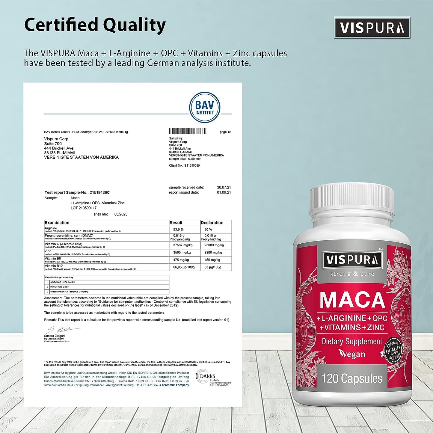 Maca Root Capsules 5000 mg + L-Arginine -120 capsules