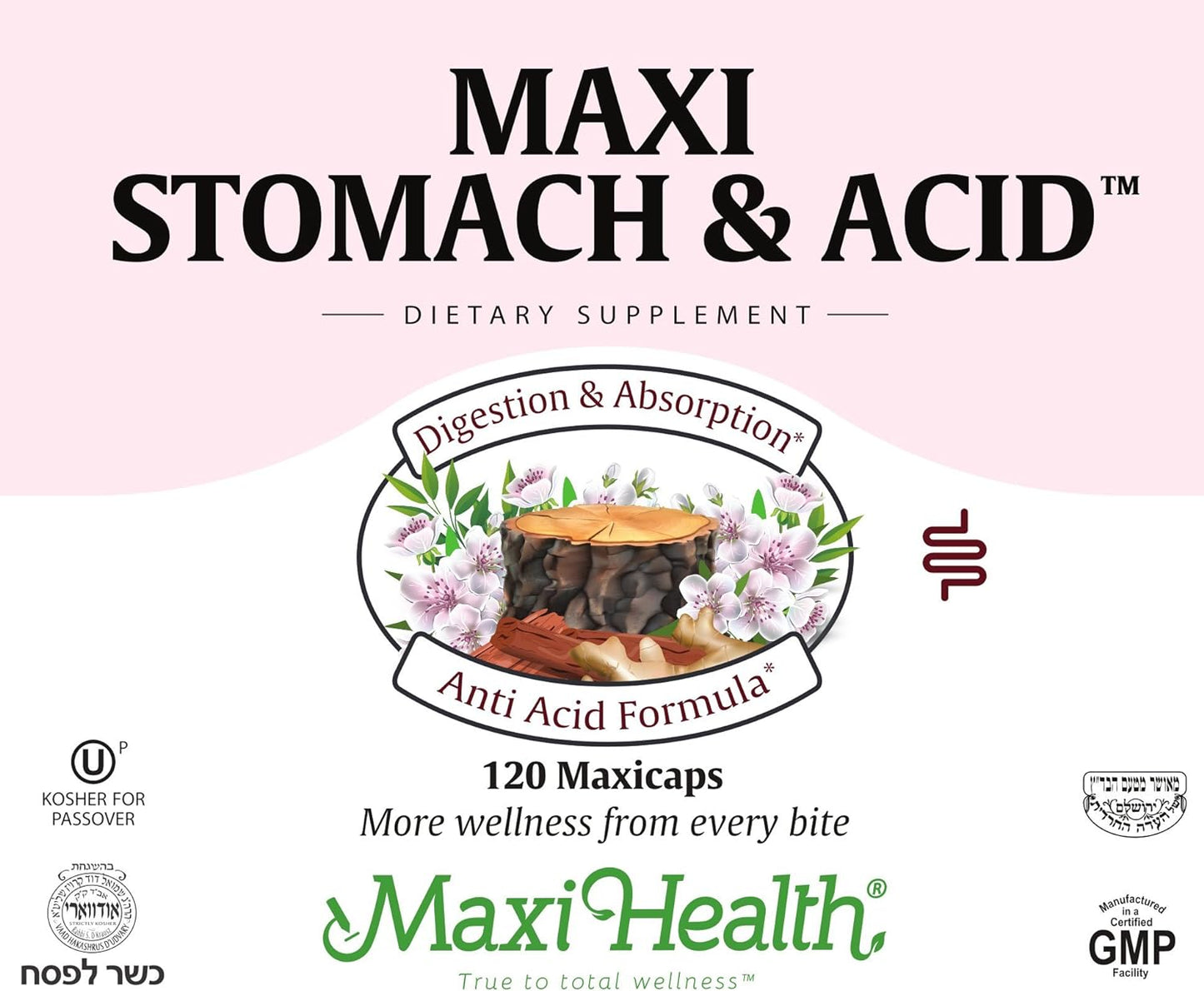 Maxi Stomach Anti Acid Support Full Spectrum Capsules, 120 Count