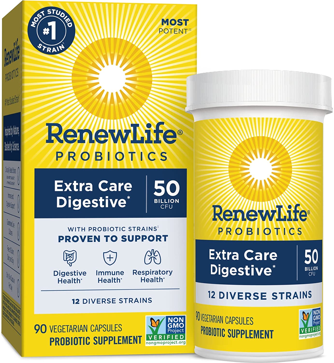 Renew Life Adult Probiotics, 50 Billion CFU Guaranteed, 90 Capsules