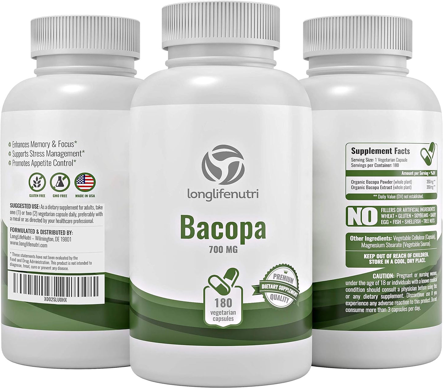 Organic Bacopa Monnieri  Softgels