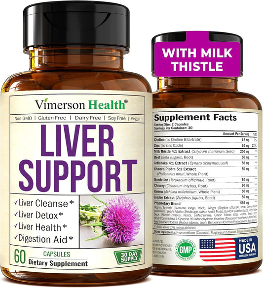 Liver Cleanse Detox & Repair - Artichoke Extract Liver Health Formula 60 pills