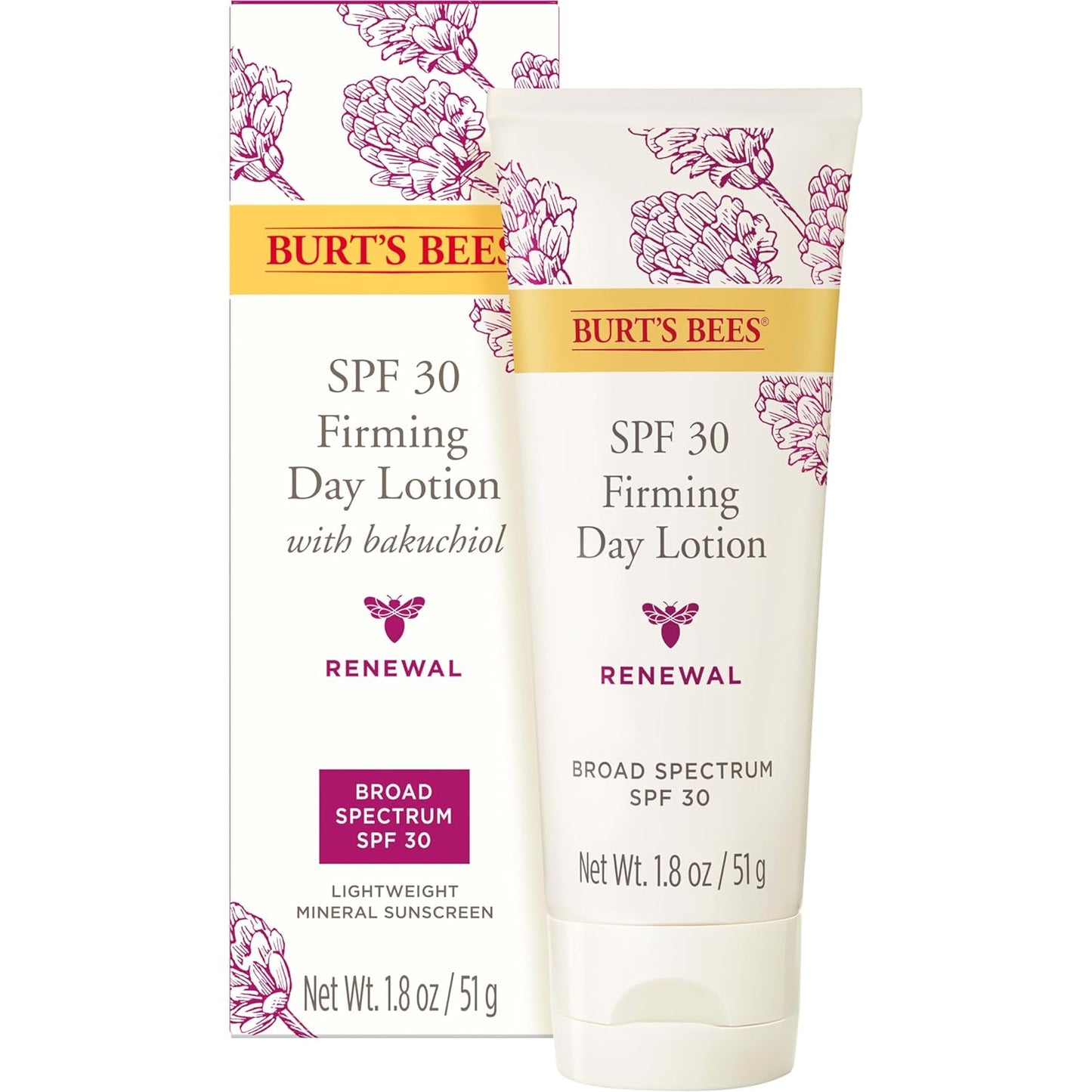 Burt's Bees Sunscreen Moisturizer for Face, Retinol Alternative Facial Lotion