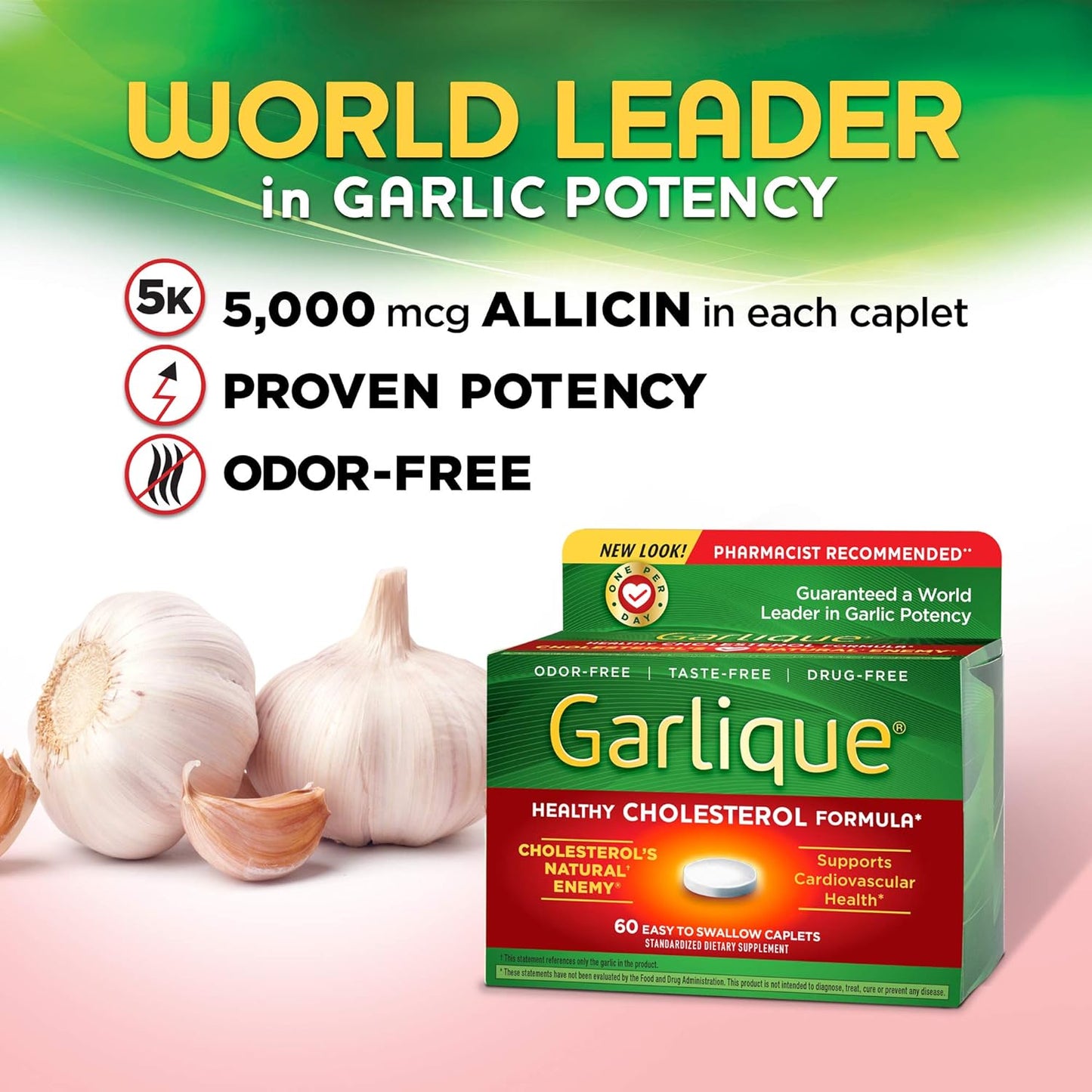 Garlique Healthy Cholesterol Formula 60 Caplets