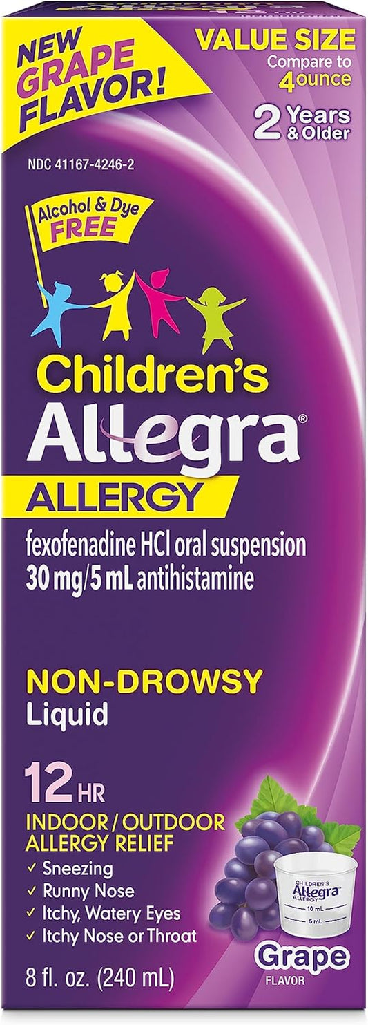 Allegra Children's 12HR Allergy Relief Non-drowsy Antihistamine Liquid