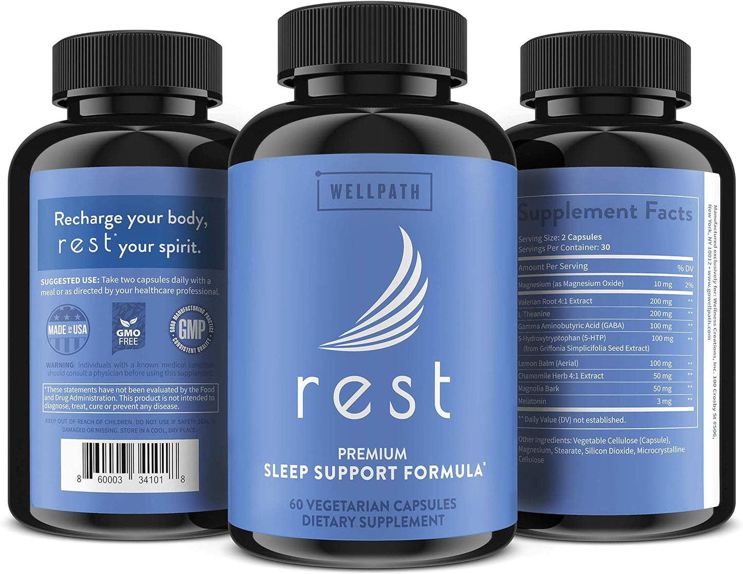 WellPath Rest Valerian Root Sleep Aid 60 capsule