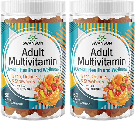 Swanson Mixed Fruit Multivitamin Adult 60 Gummies (2 Pack)