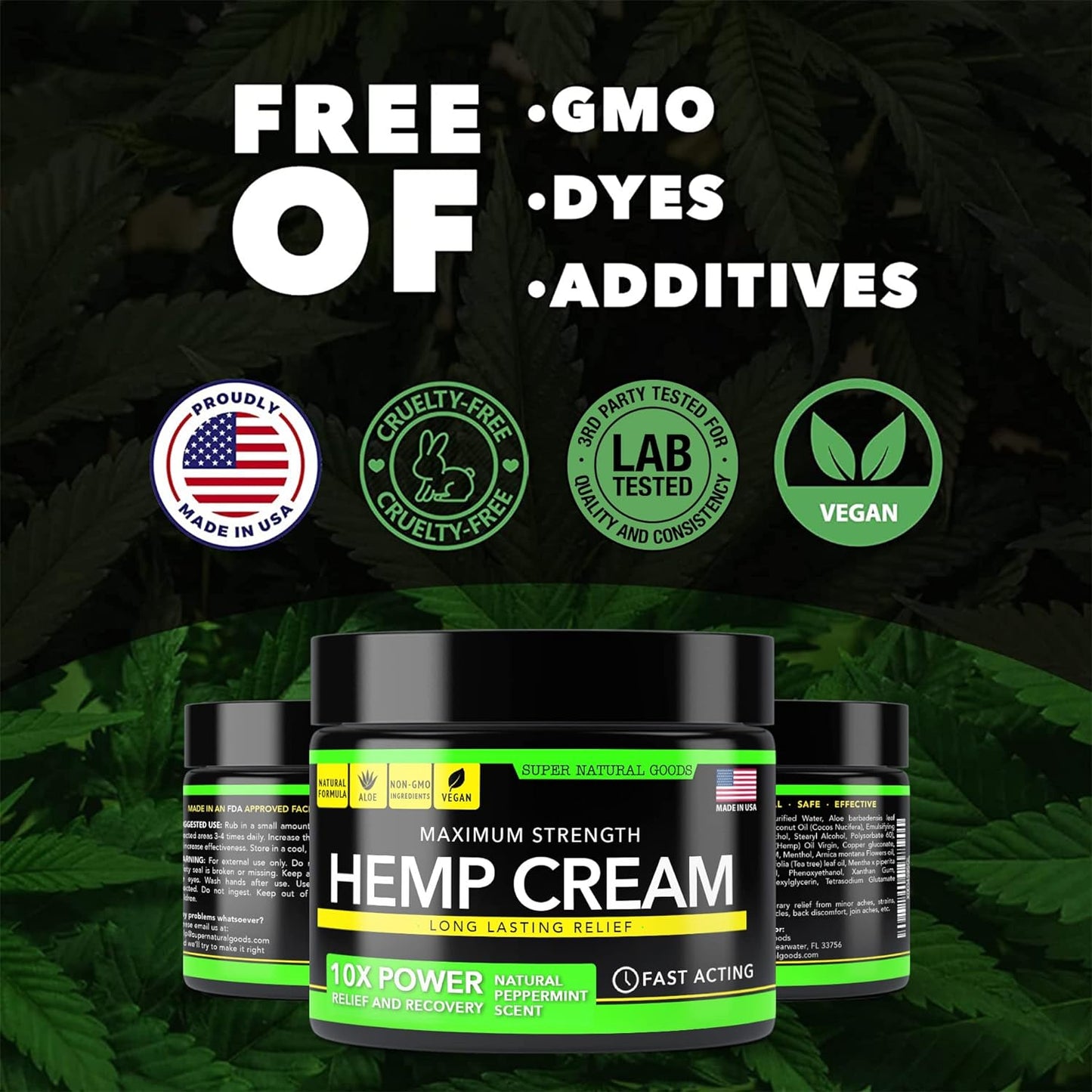 Hemp Cream Maximum Strength (8oz) Soothe Discomfort