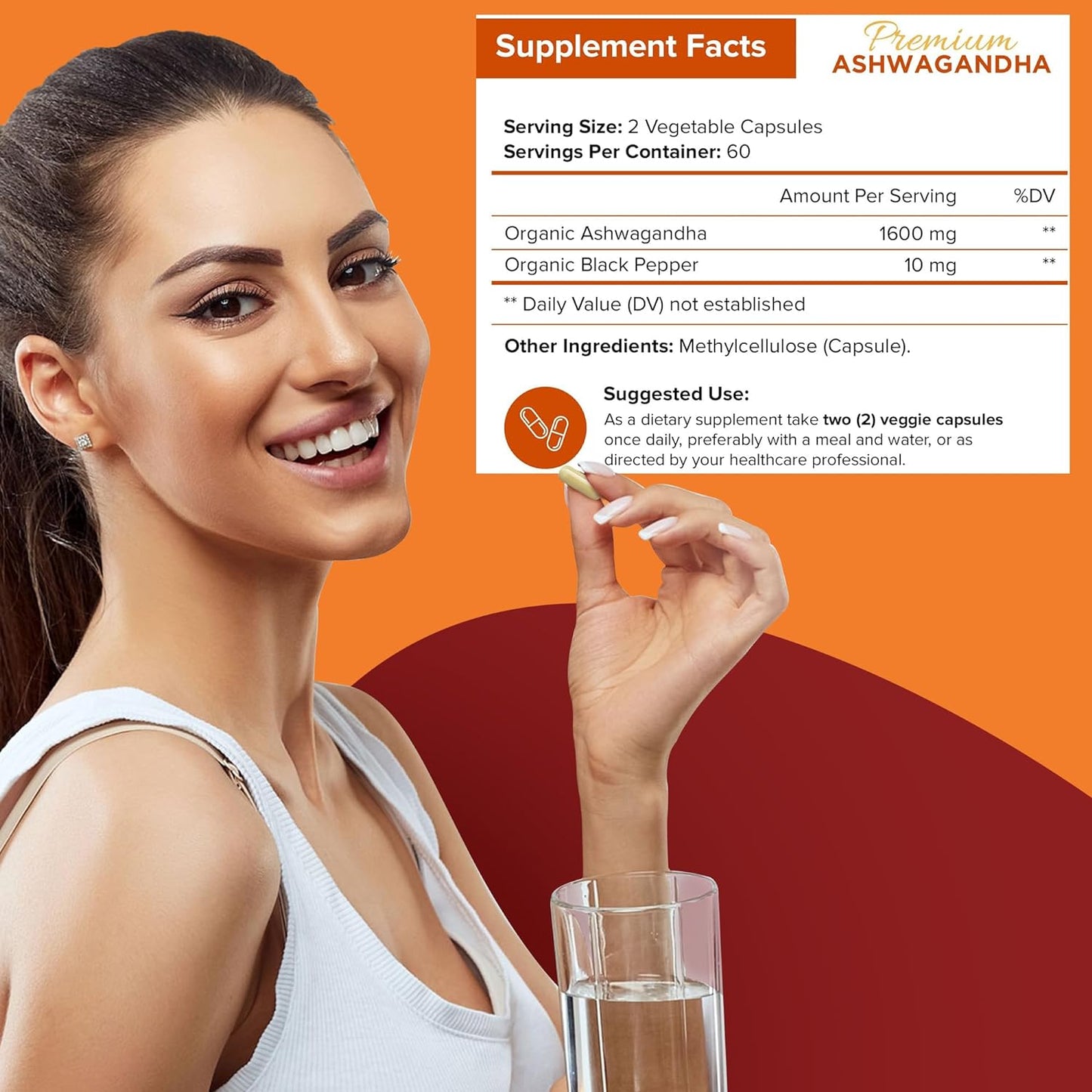 NutriFlair Organic Ashwagandha Capsules - 180  capsules