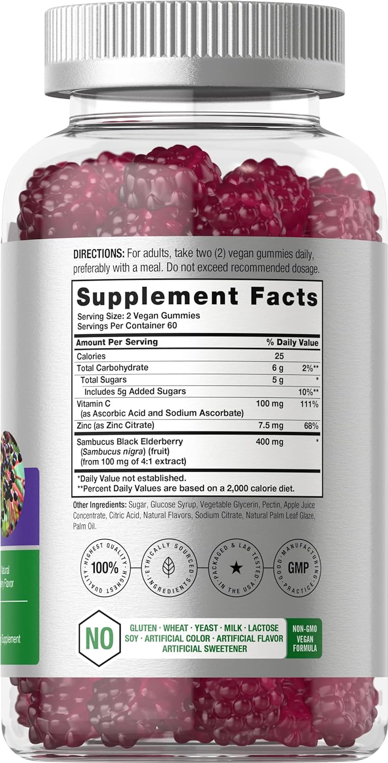 Sambucus Black Elderberry Gummies 120 Count