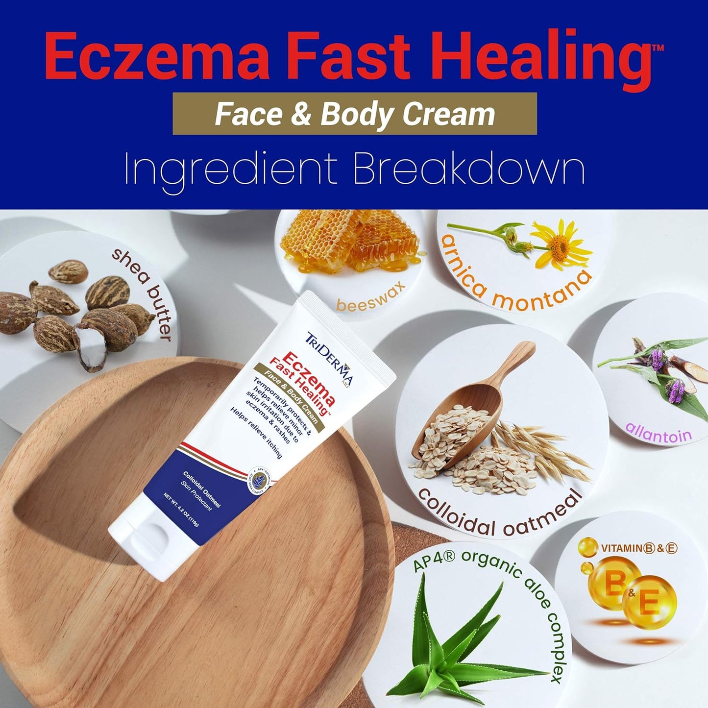 Triderma Eczema Fast Healing Cream, 4.2 Ounce