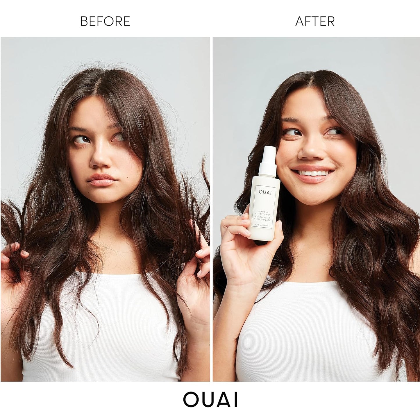 OUAI Leave In Conditioner & Heat Protectant Spray - Prime Hair for Style