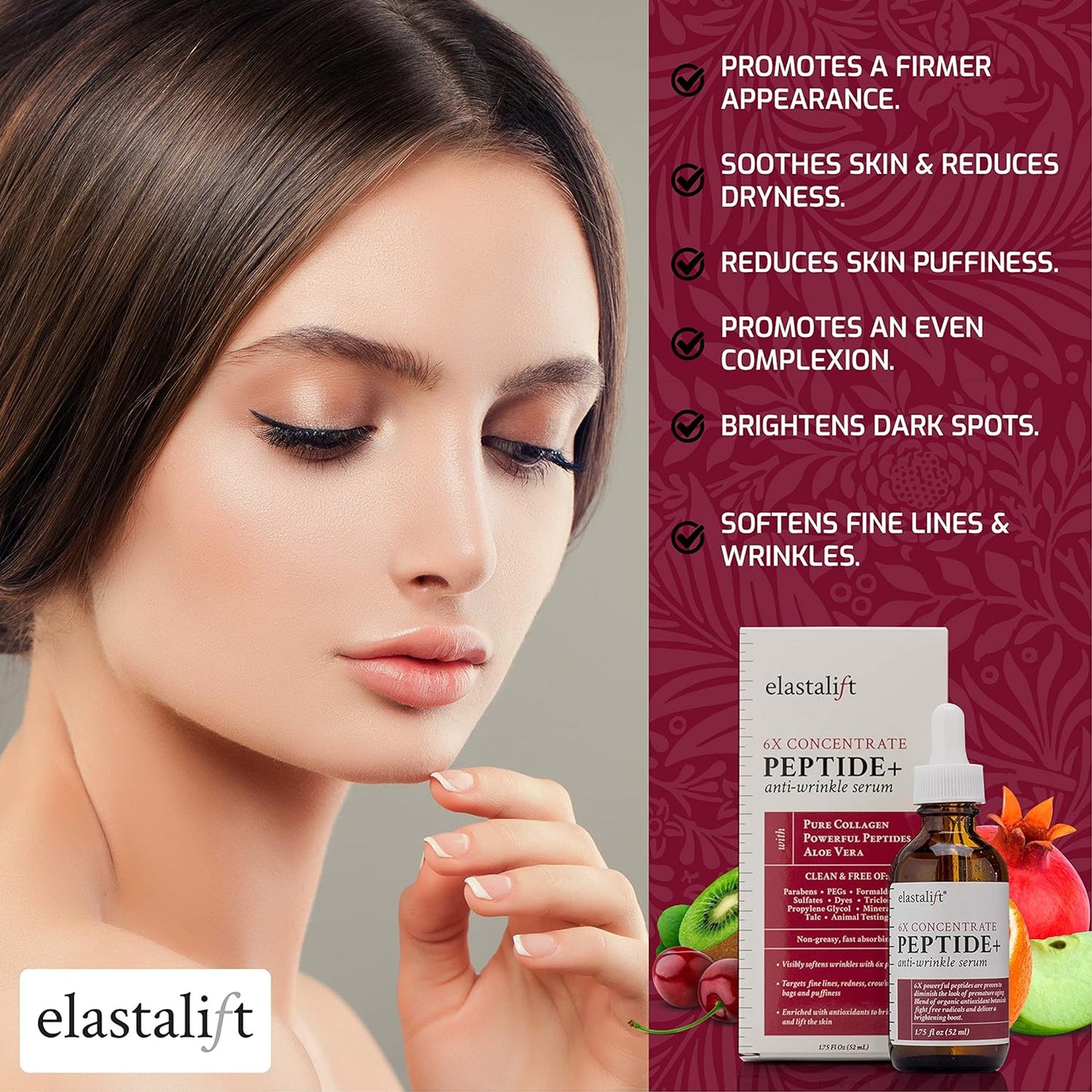 Elastalift Peptide Facial Serum Moisturizer Skin Care Oil For Face