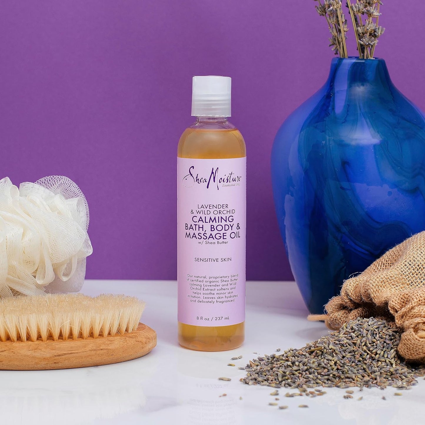 SheaMoisture Bath, Body and Massage Oil Lavender Wild Orchid Calming Moisturizer