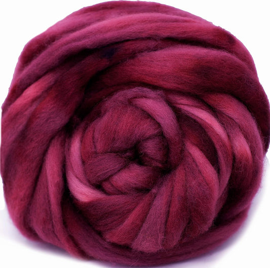 Wool Roving Hand Dyed. Super Soft BFL Combed Top