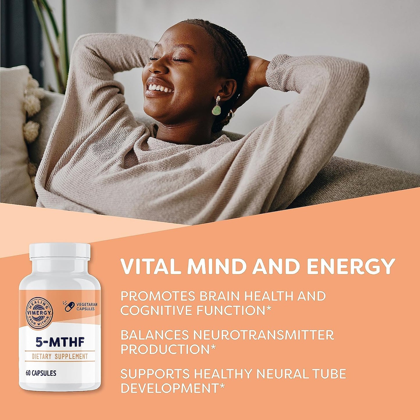 Vimergy 5-MTHF, – Highly Absorbable 60  Capsules