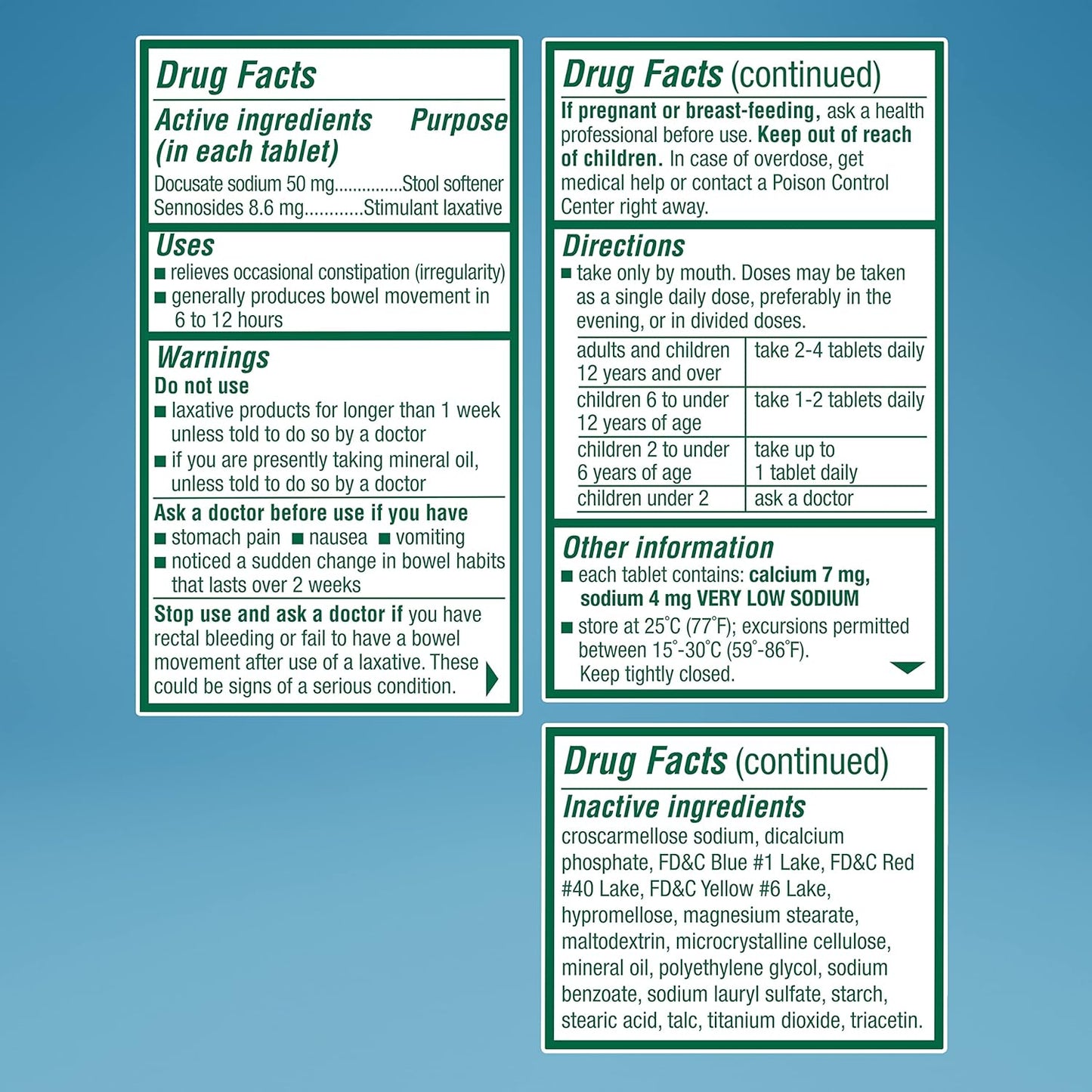 Colace 2-In-1 Stool Softener & Stimulant Laxative  30 Tablets