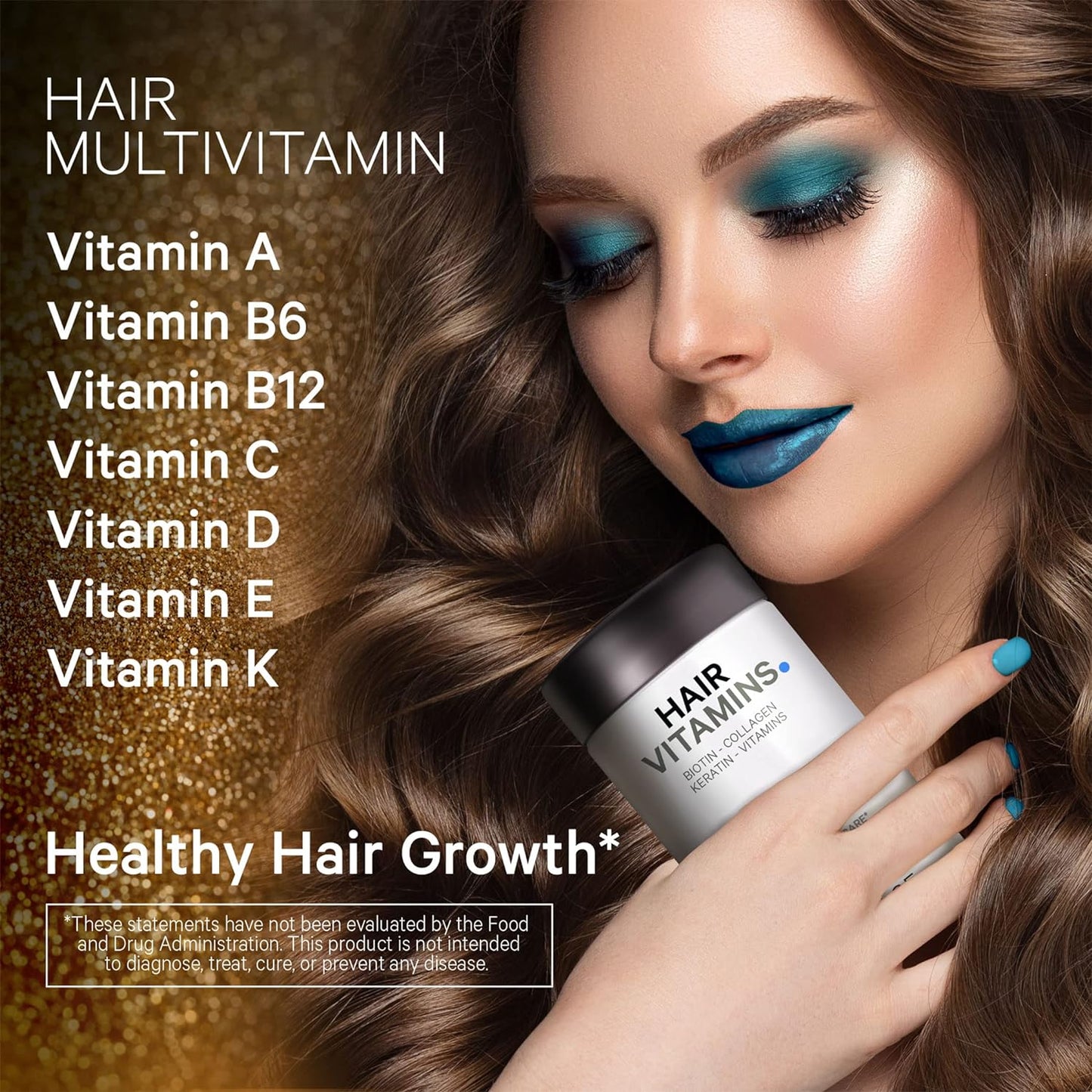 Codeage Hair Vitamins Biotin, Keratin, Collagen 120 Capsules