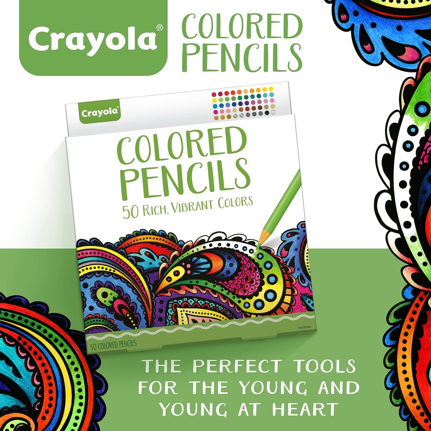 Crayola Colored Pencils For Adults (50 Count),