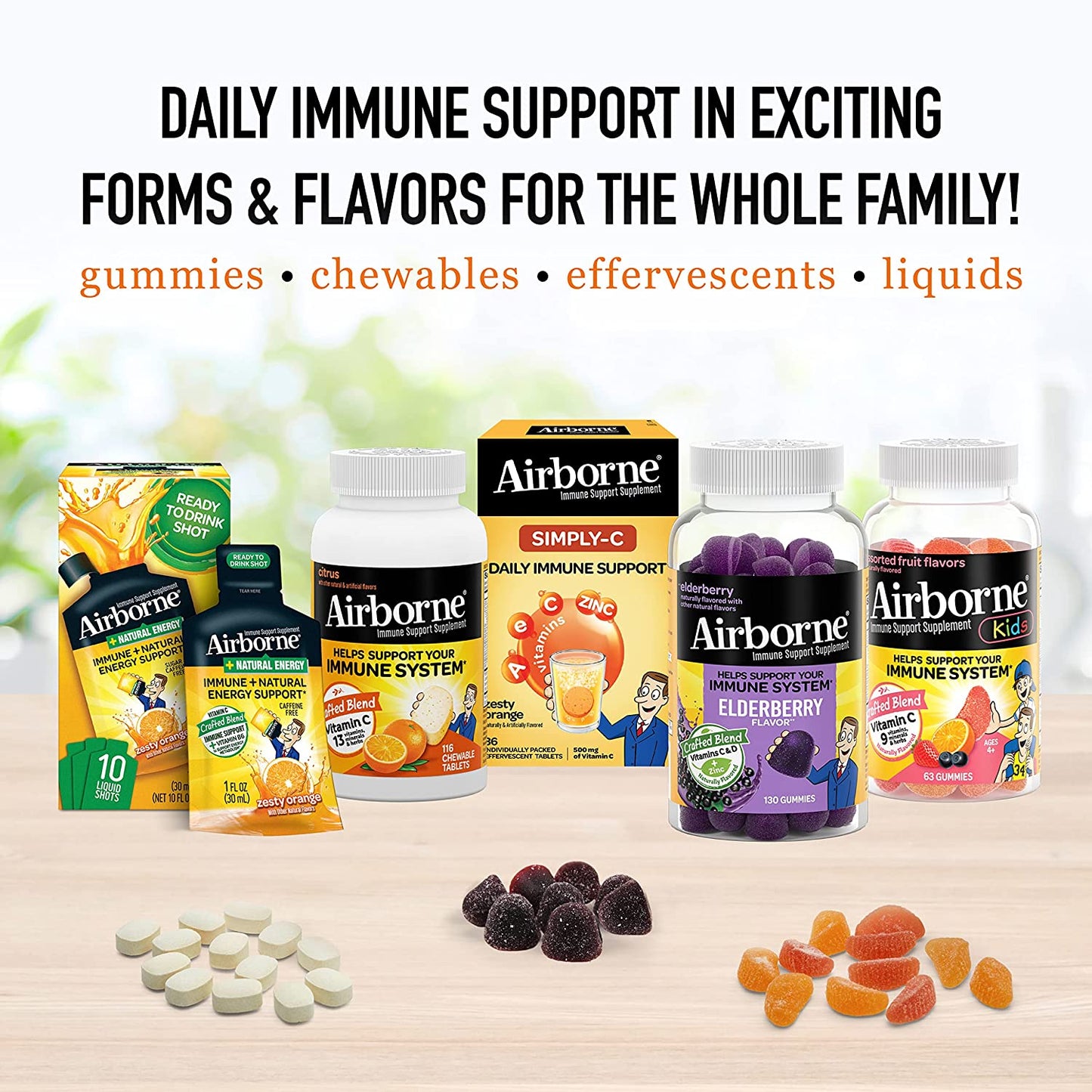 Airborne 1000mg Vitamin C Chewable Citrus & Very Berry Flavor Bundle - Immune Support (2x116ct bottles)*