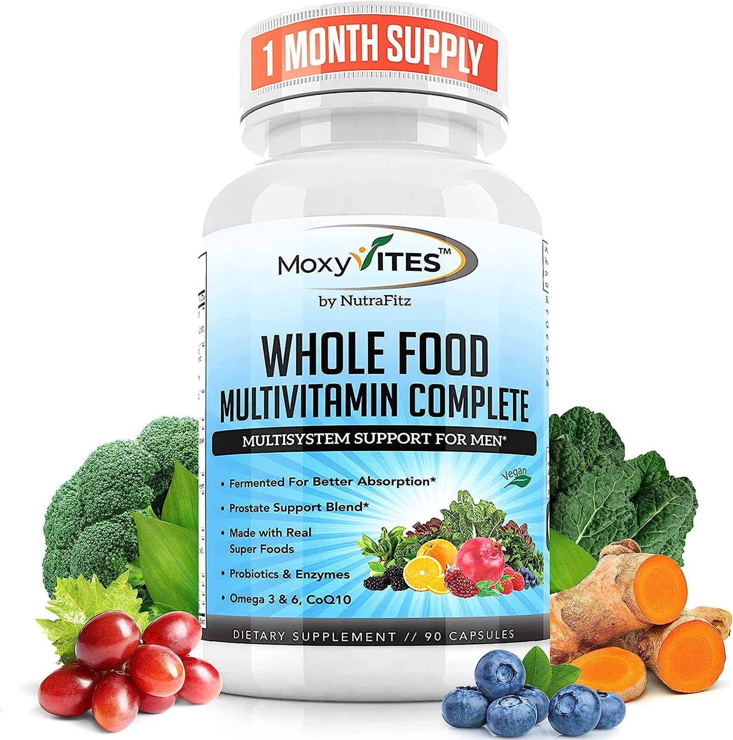 MoxyVites Whole Food - Multivitamin Daily Mens Vitamins