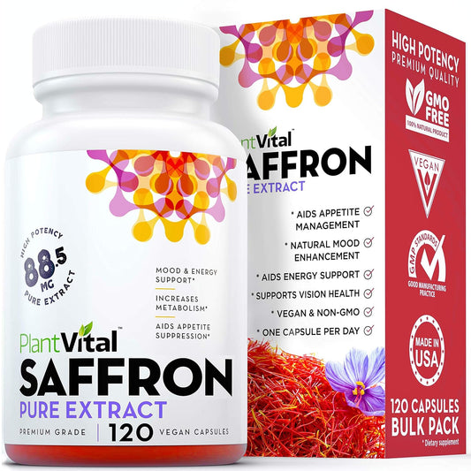 Plantvital Saffron Extract  120 Capsules