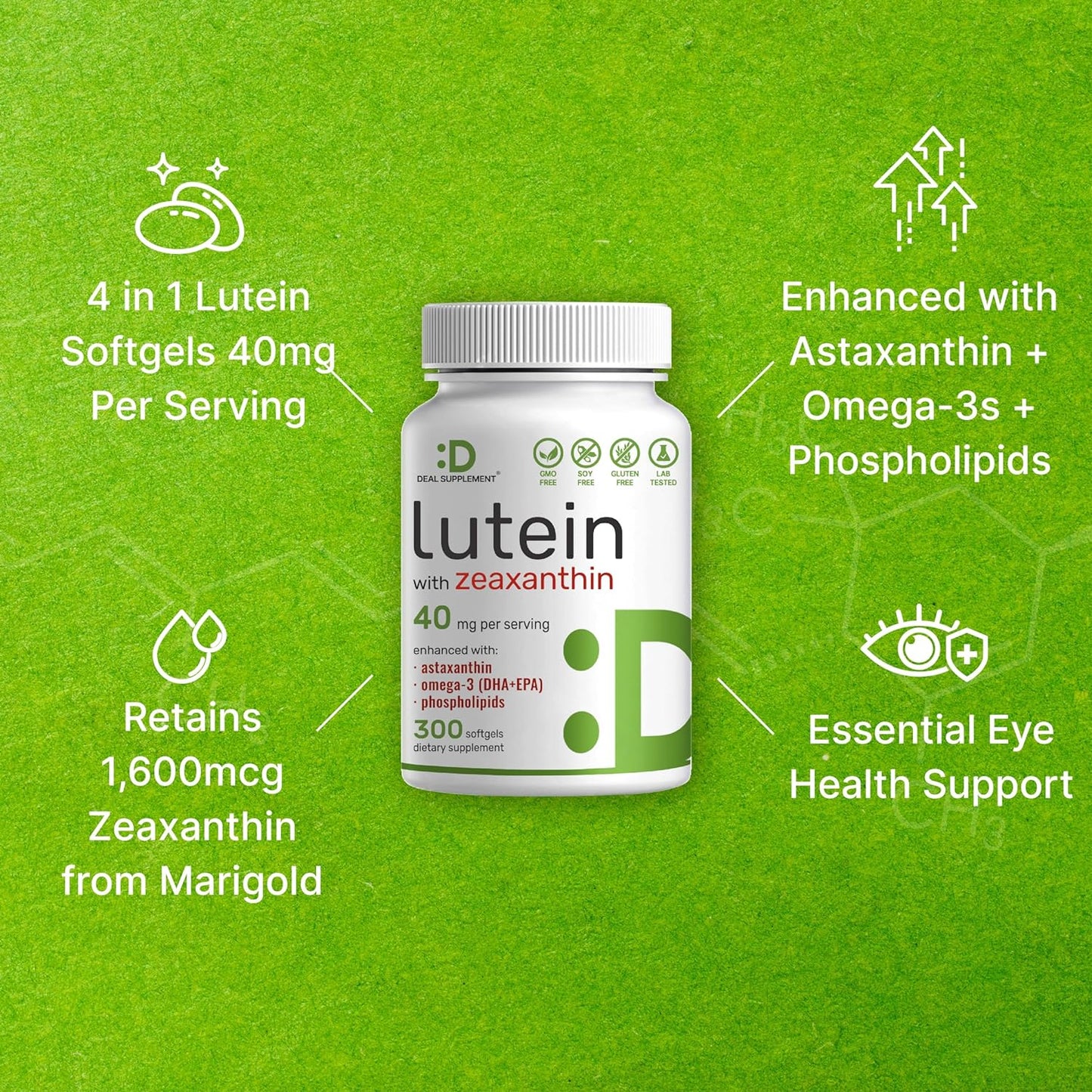 DEAL SUPPLEMENT Lutein and Zeaxanthin  300 Softgels