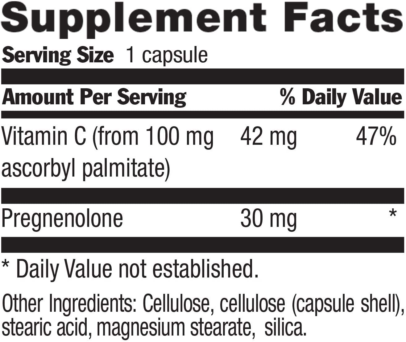 Country Life Vitamins - PREGNENOLONE 30 MG 60 Vegicaps