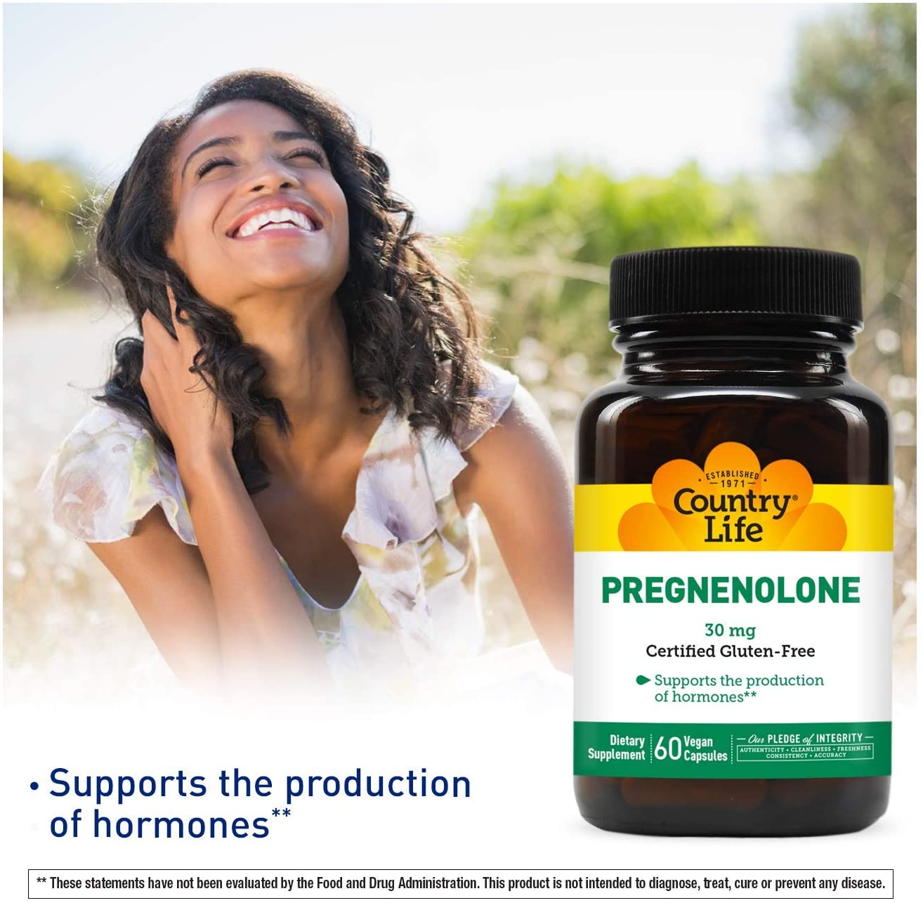 Country Life Vitamins - PREGNENOLONE 30 MG 60 Vegicaps