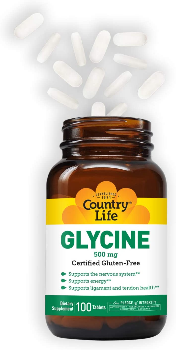 Country Life, Glycine, 500 mg, 100 Tablets