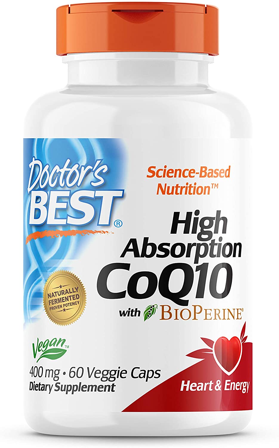 Doctors Best High Absorption CoQ10 (400 mg), 60 Veggie Caps