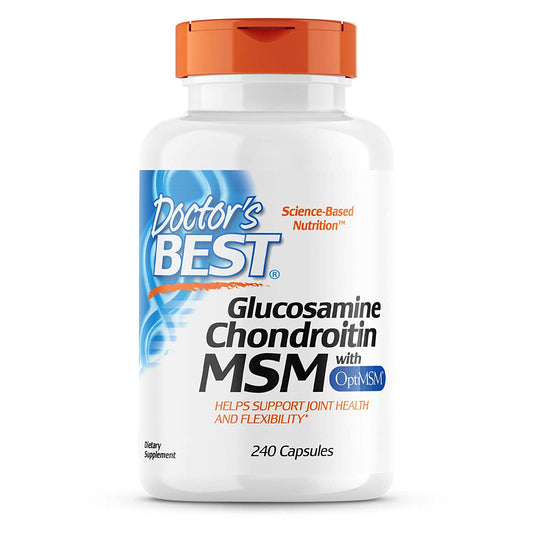 Doctor s Best Glucosamine/Chondroitin/MSM, Capsules, 240-Count