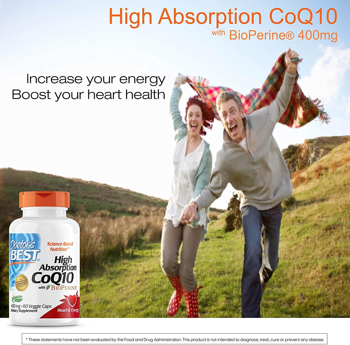 Doctors Best High Absorption CoQ10 (400 mg), 60 Veggie Caps