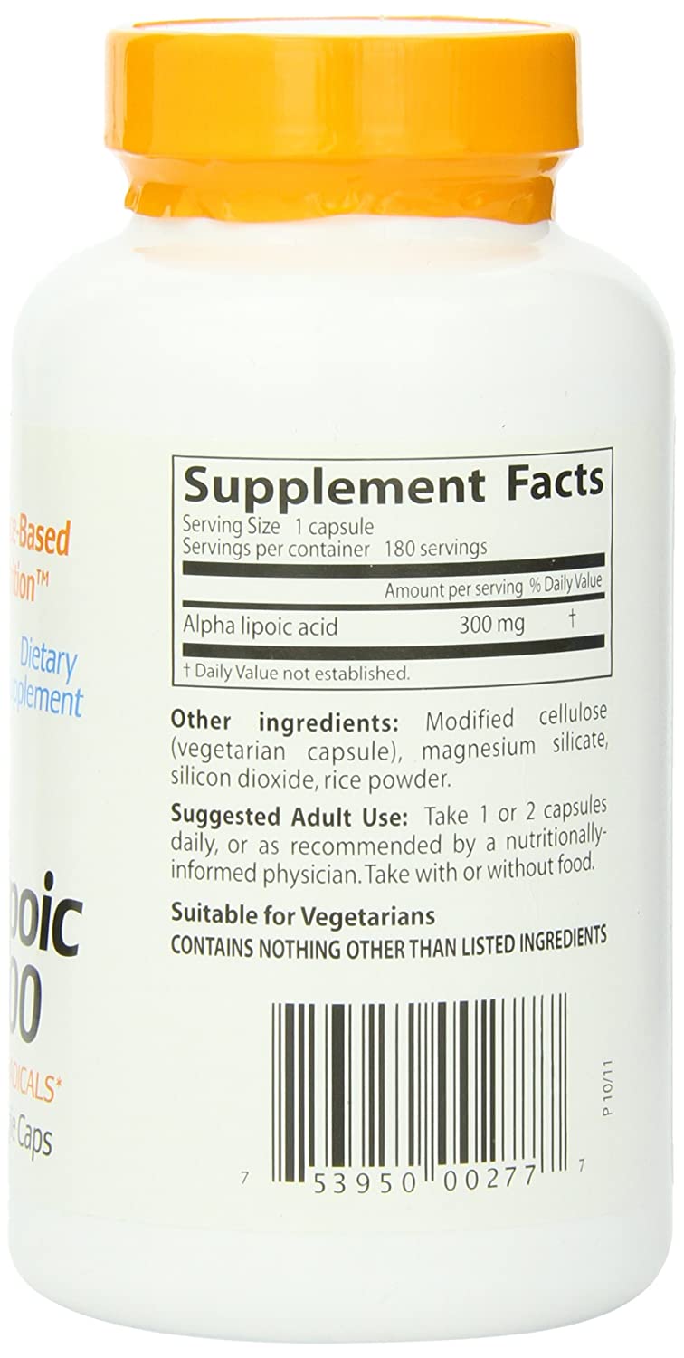 Doctor's Best, Best Alpha-Lipoic Acid, 300 mg, 180 Veggie Caps