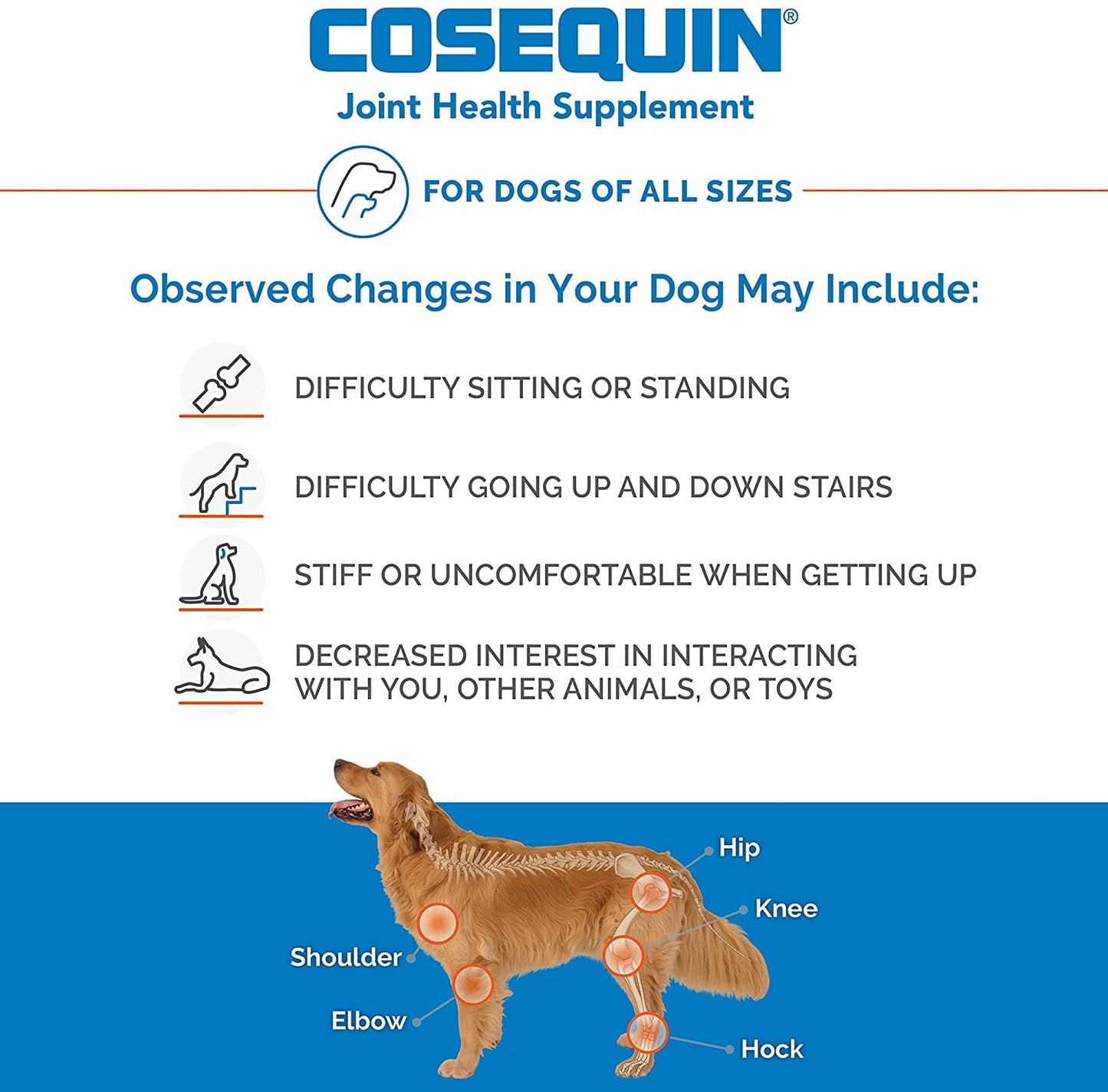 Cosequin DS Maximum Strength Plus MSM & Omega-3's Chewable Tablets, Count of 120, 120 CT